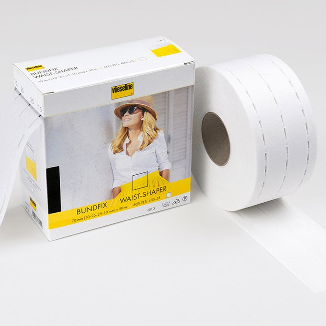 Vlieseline White Perforated Tape 7 cm Bundfix 10/25/25/10 - Maison Klem